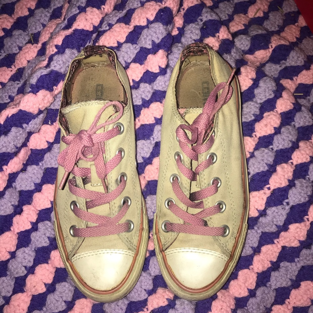 Pink and Grey Converse